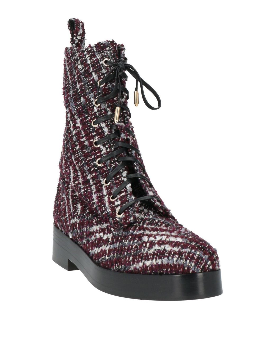 Aquazzura Brown Ankle Boots Textile Fibers, Leather