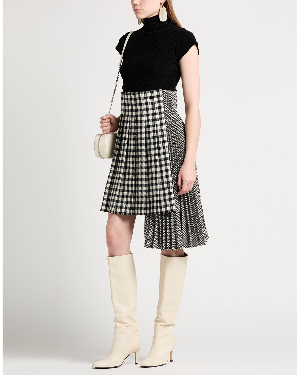 Dior Gray Midi Skirt Virgin Wool