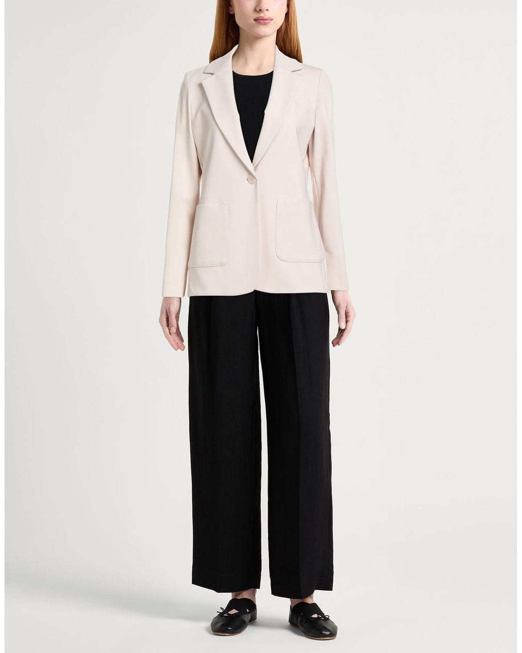 Elena Miro Natural Blazer Viscose, Polyamide, Elastane