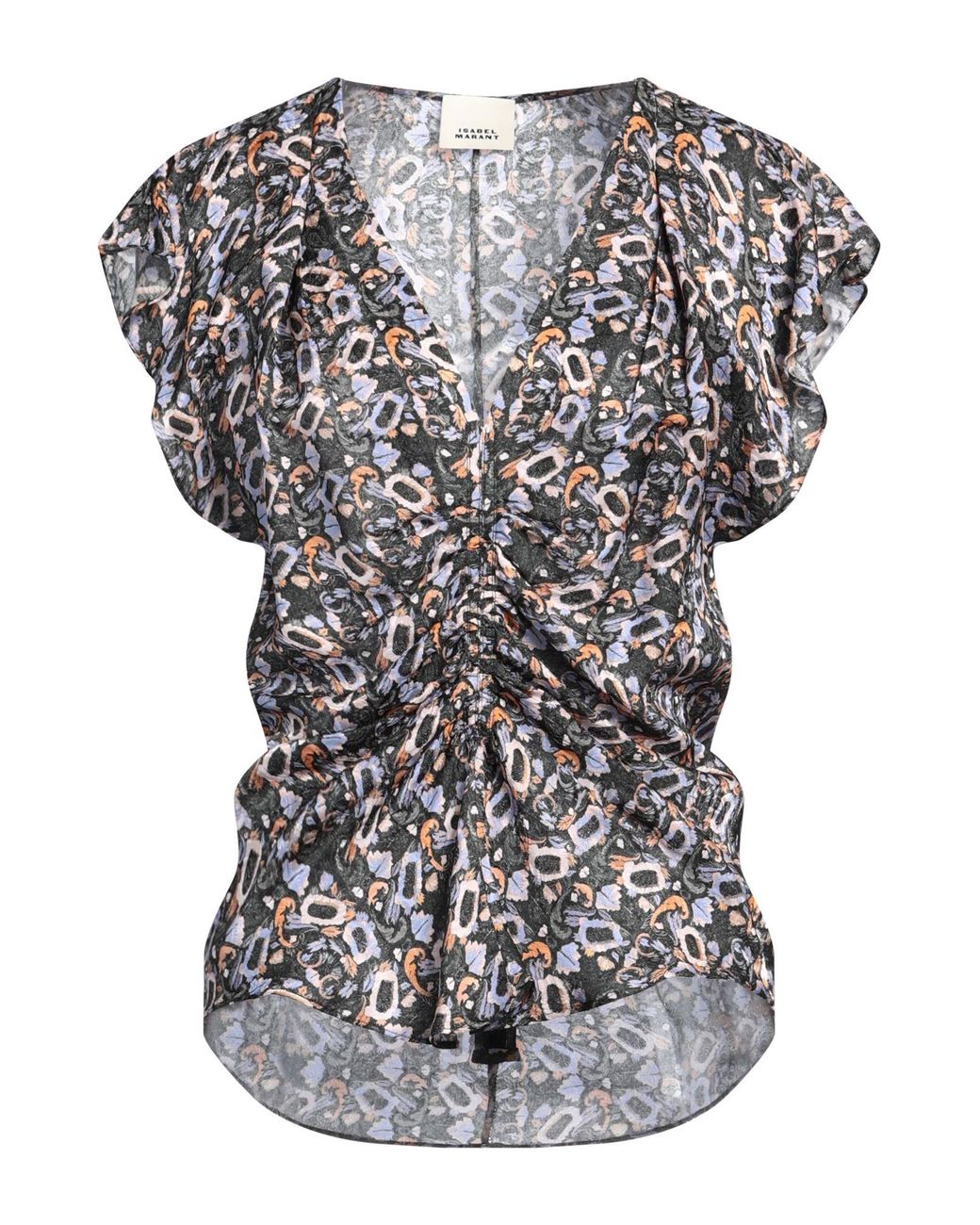 Isabel Marant Gray Charcoal Top Viscose, Silk