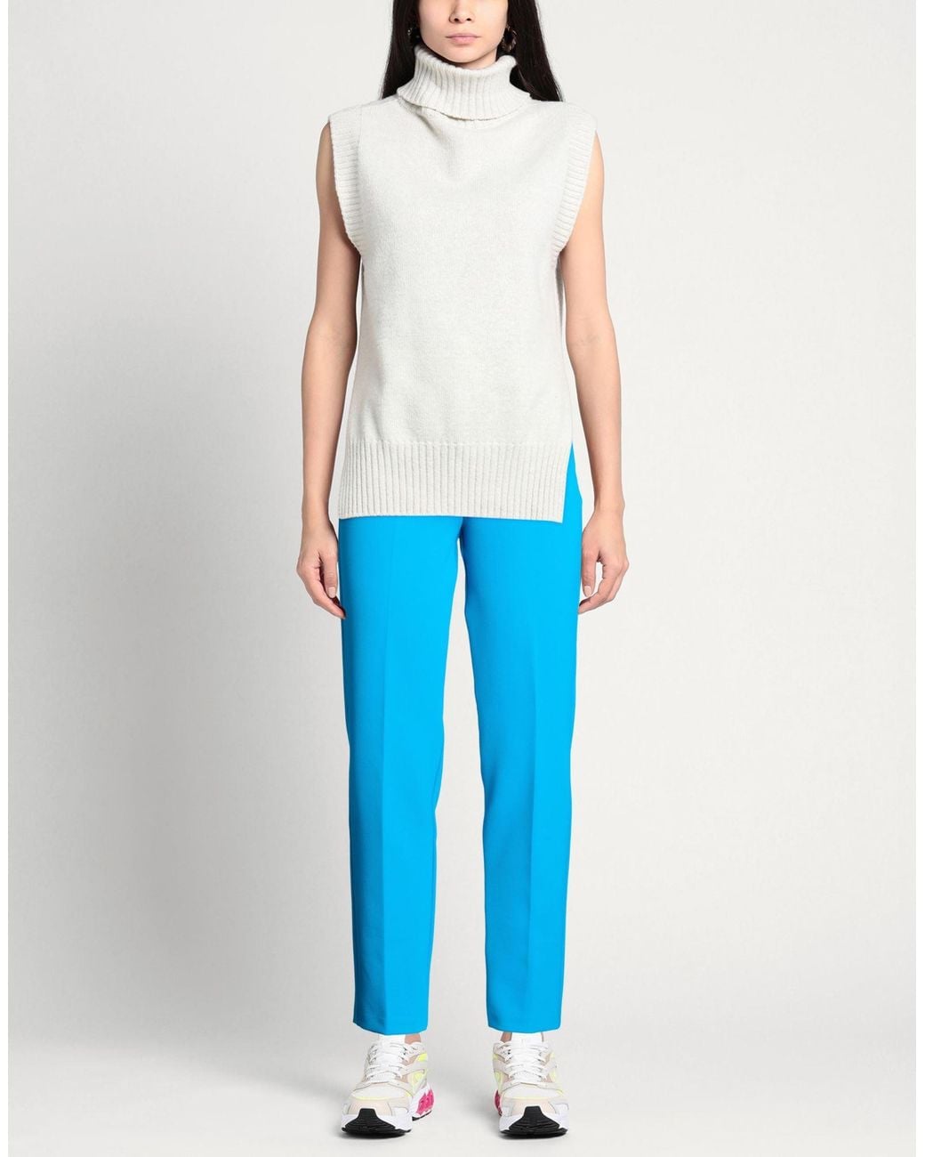 Nenette Blue Pants Polyester, Elastane