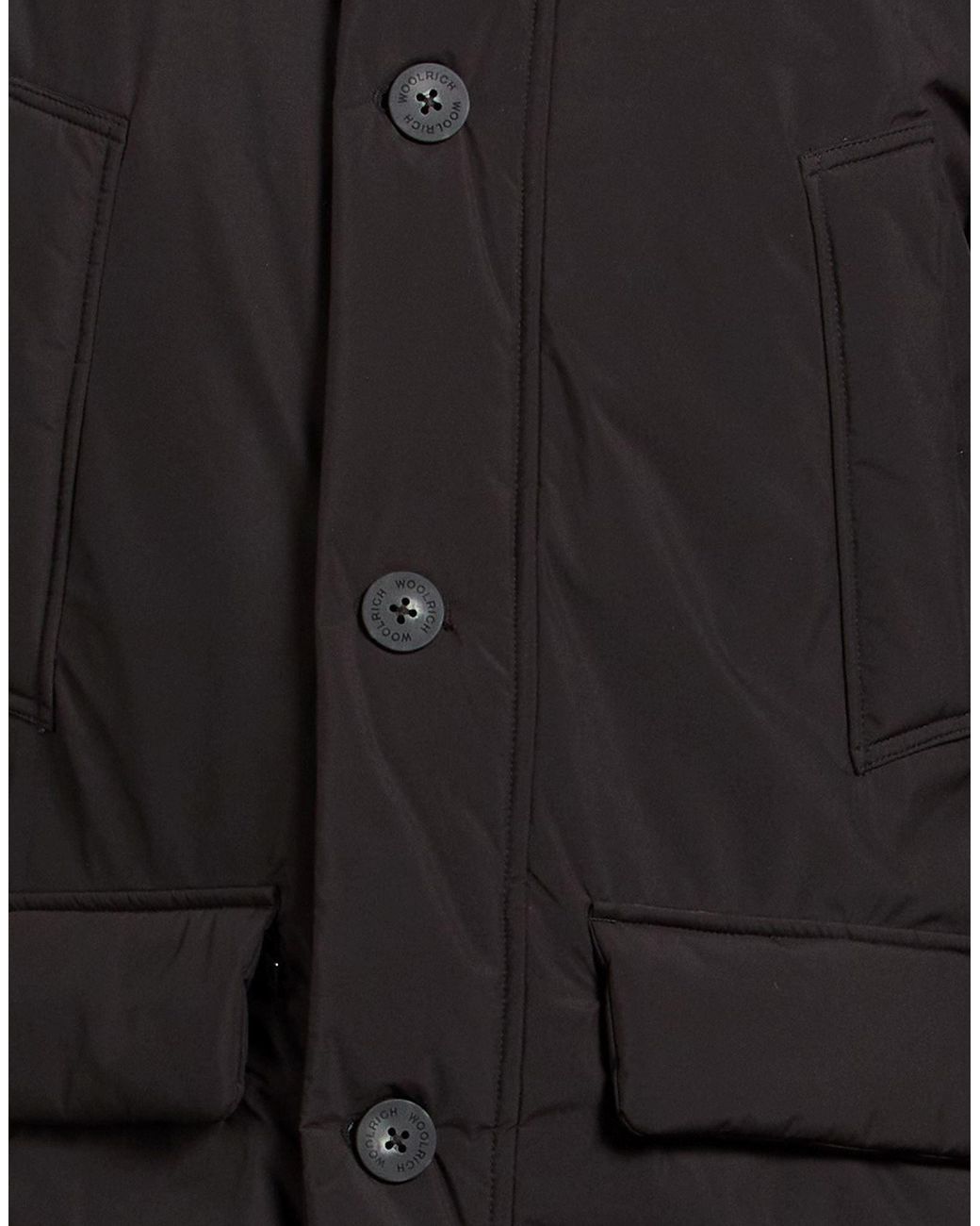 Woolrich Black Coat Polyester for men