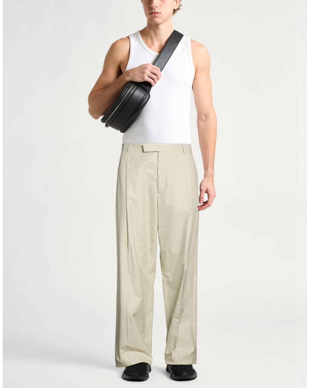 Dior White Light Pants Cotton, Silk for men