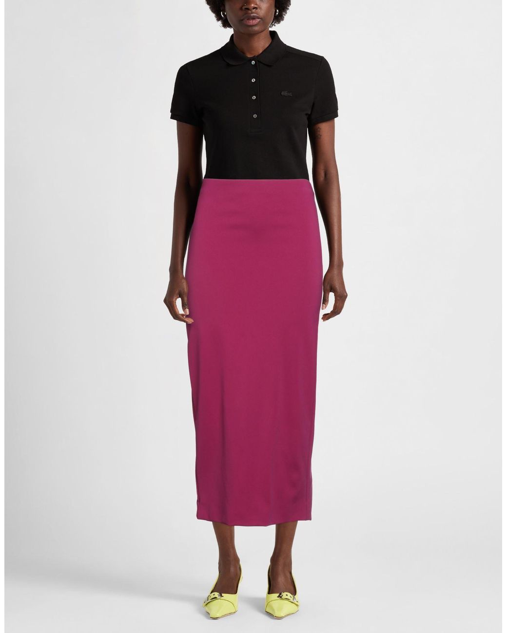 Semicouture Red Midi Skirt