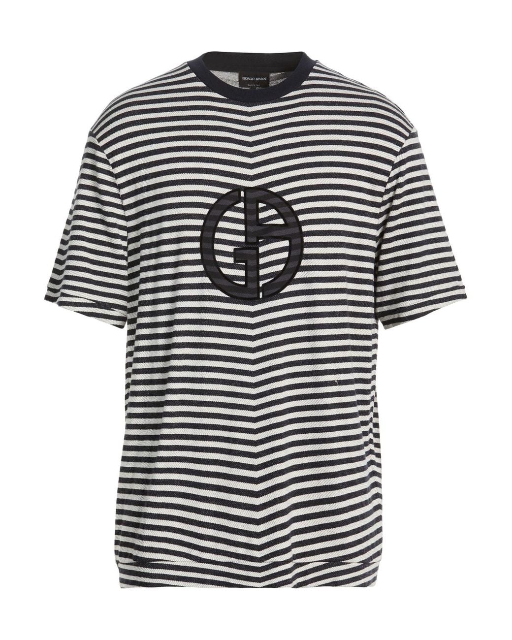 Giorgio Armani Black T-Shirt Viscose, Elastane for men