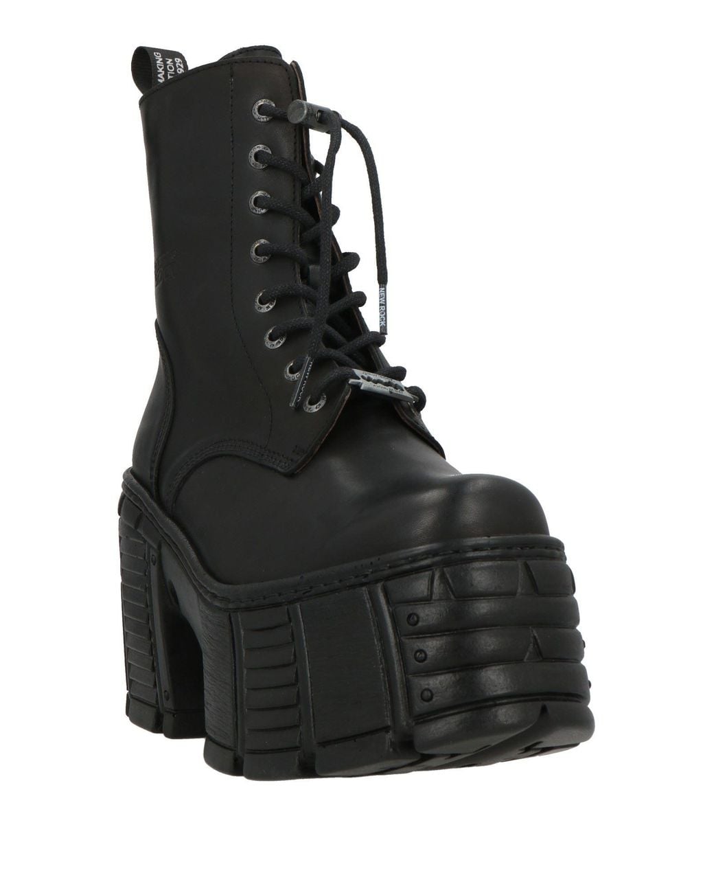Botines De Caña Alta New Rock de color Black
