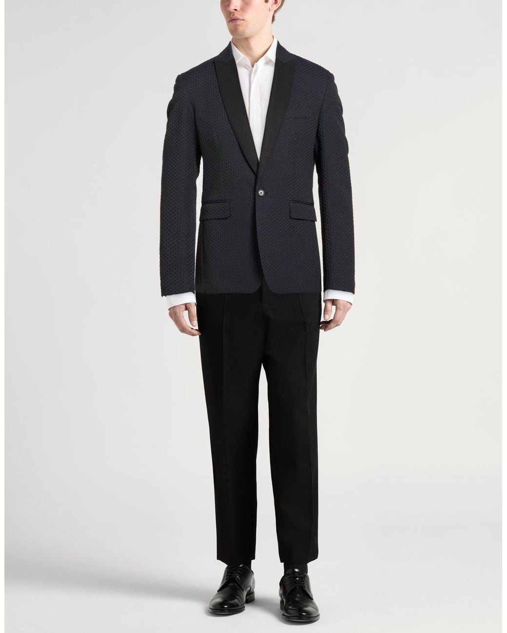 Aglini Black Midnight Blazer Polyester, Elastane for men