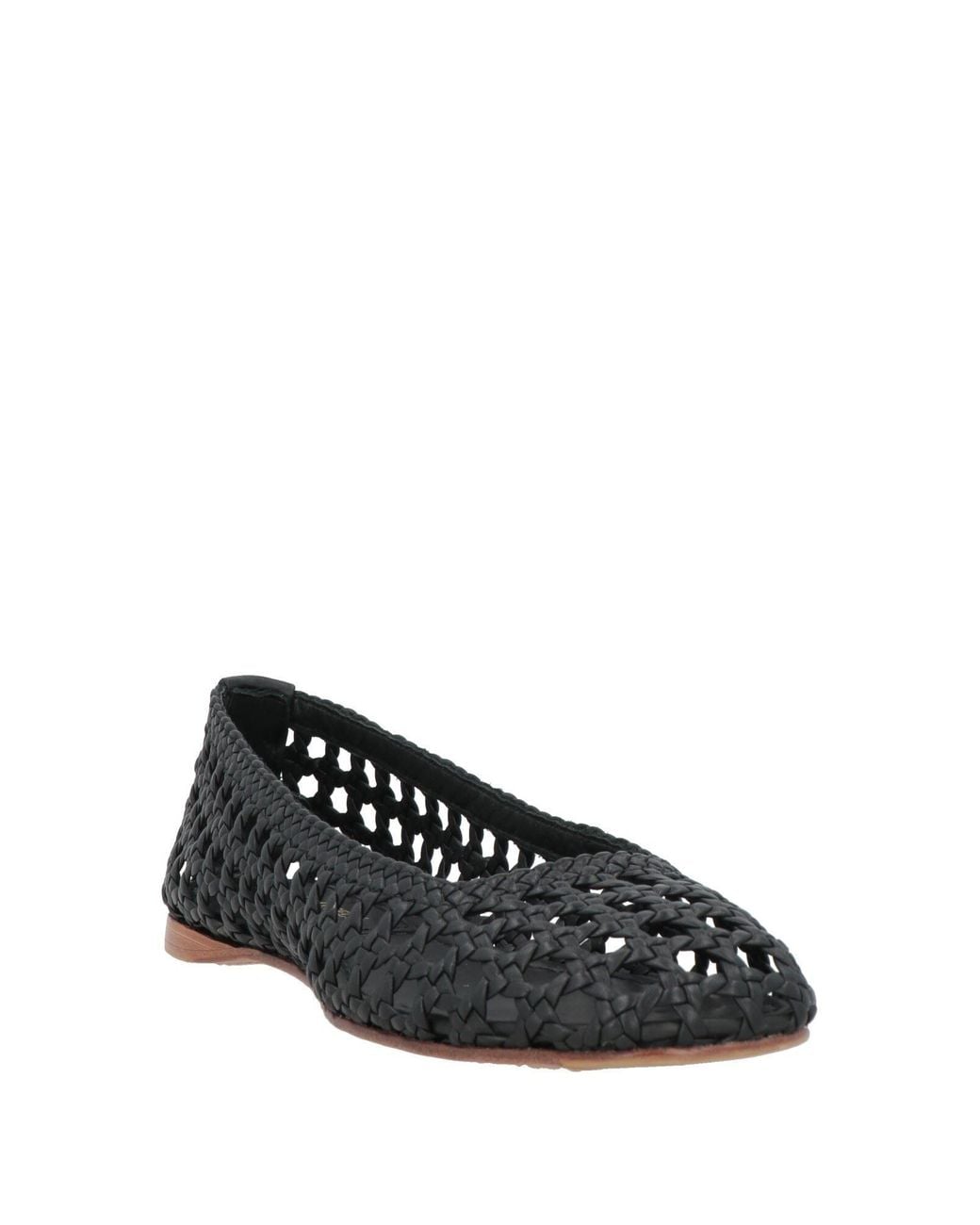 Paloma Barceló Black Ballet Flats Leather