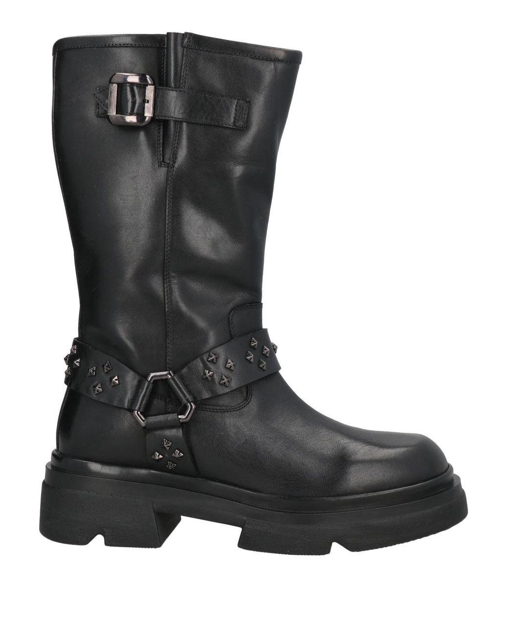 Emanuélle Vee Black Boot Leather