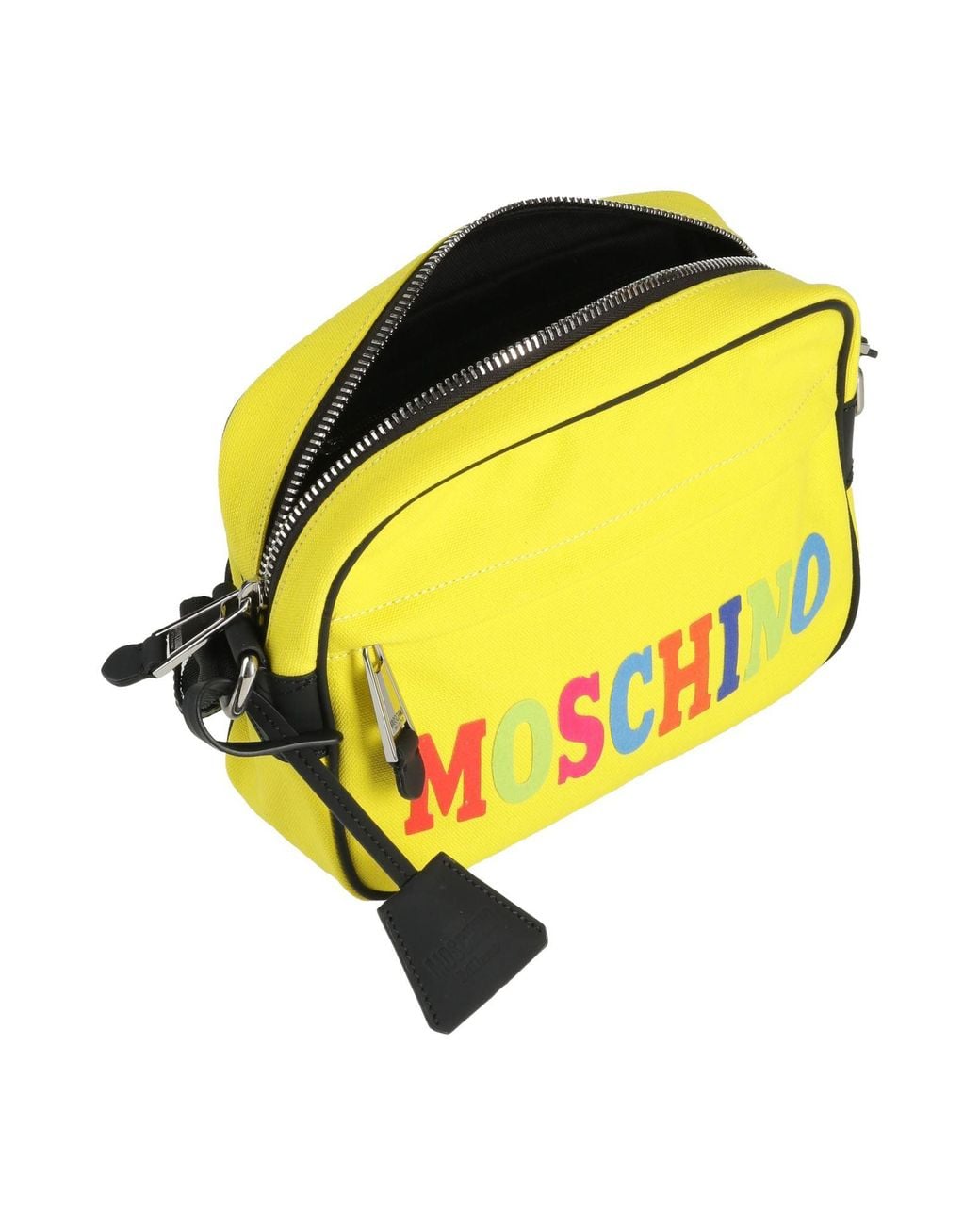 Moschino Yellow Cross-Body Bag Textile Fibers