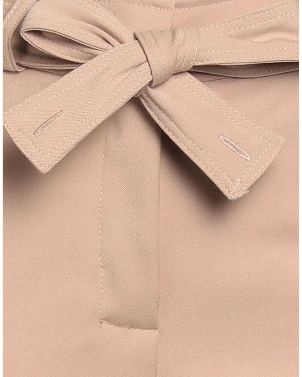 ANDREADAMO Natural Pants Polyester, Viscose, Elastane