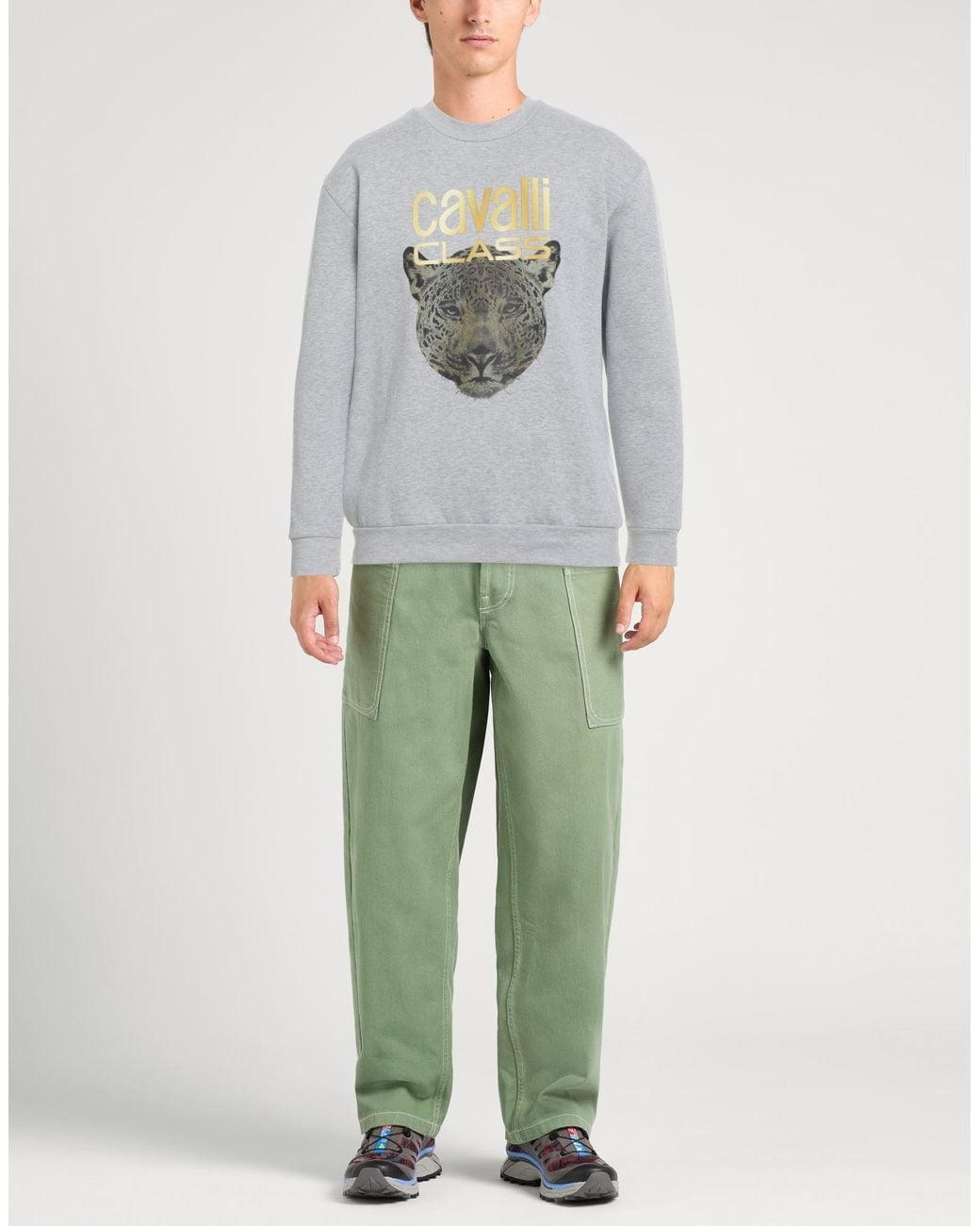 Roberto Cavalli Gray Sweatshirt for men