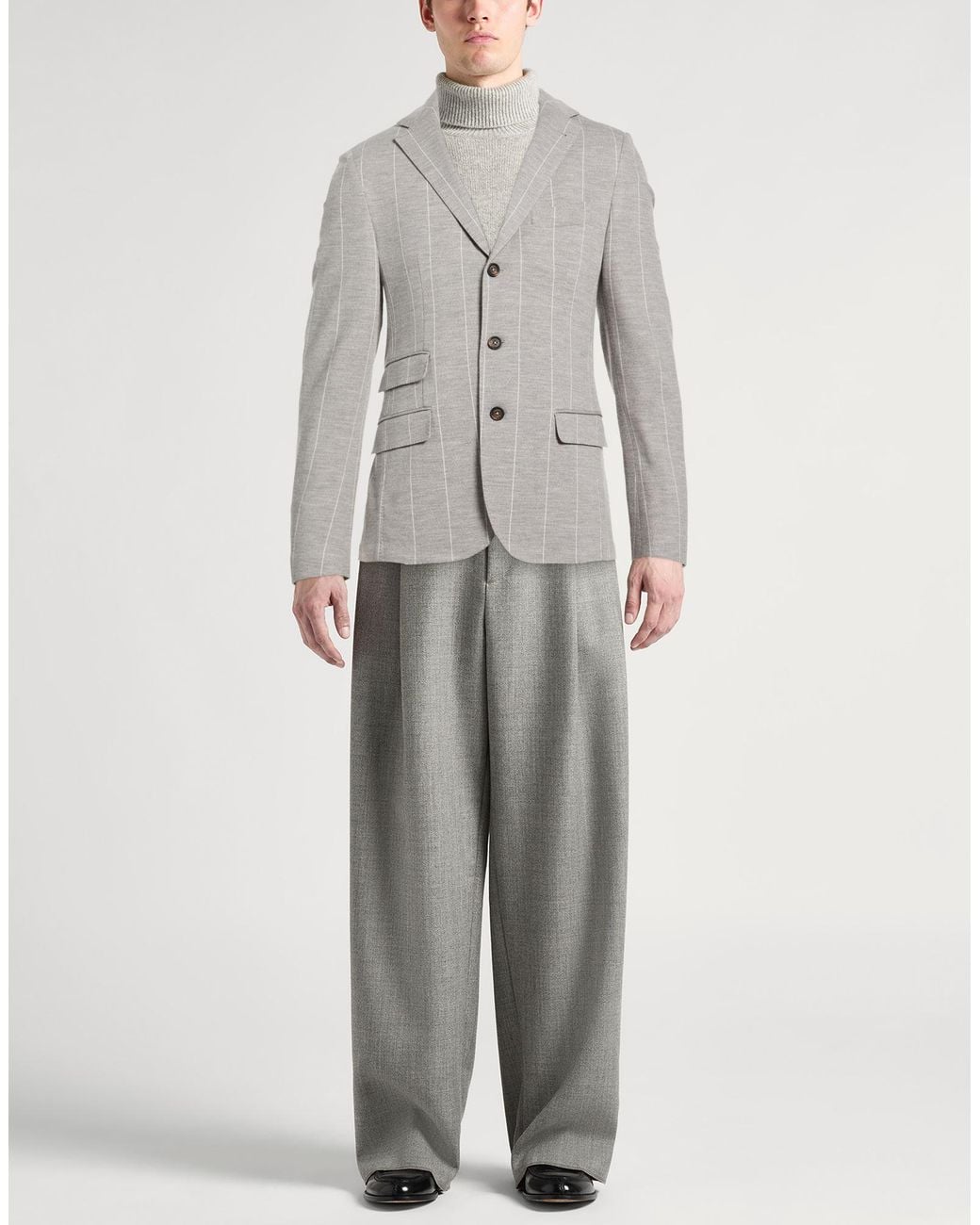Eleventy Gray Light Blazer Wool, Cotton for men