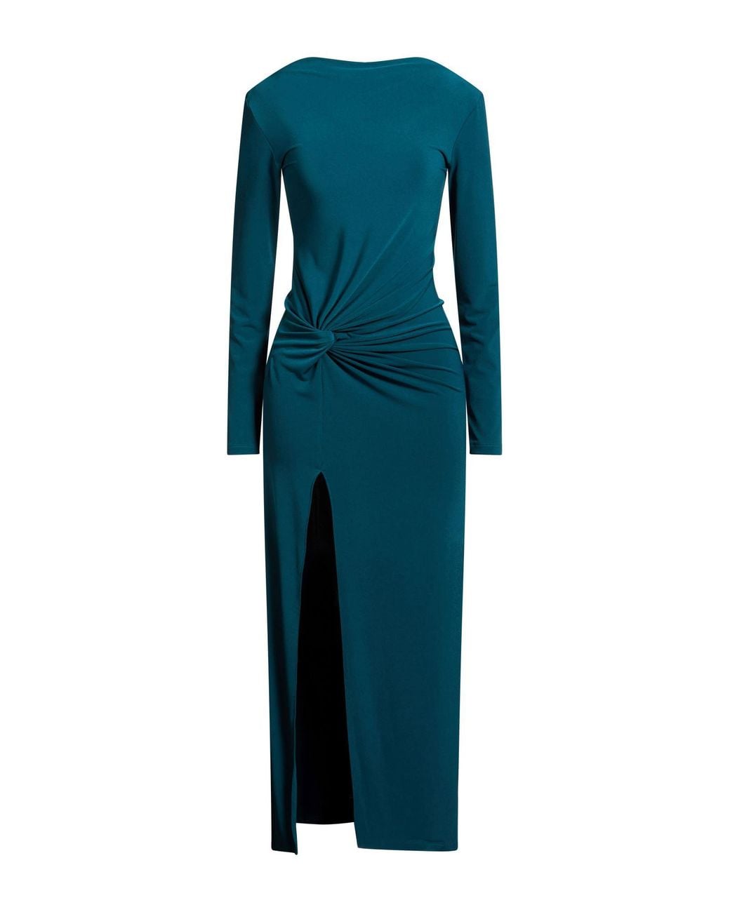 Patrizia Pepe Blue Maxi Dress Polyester, Elastane