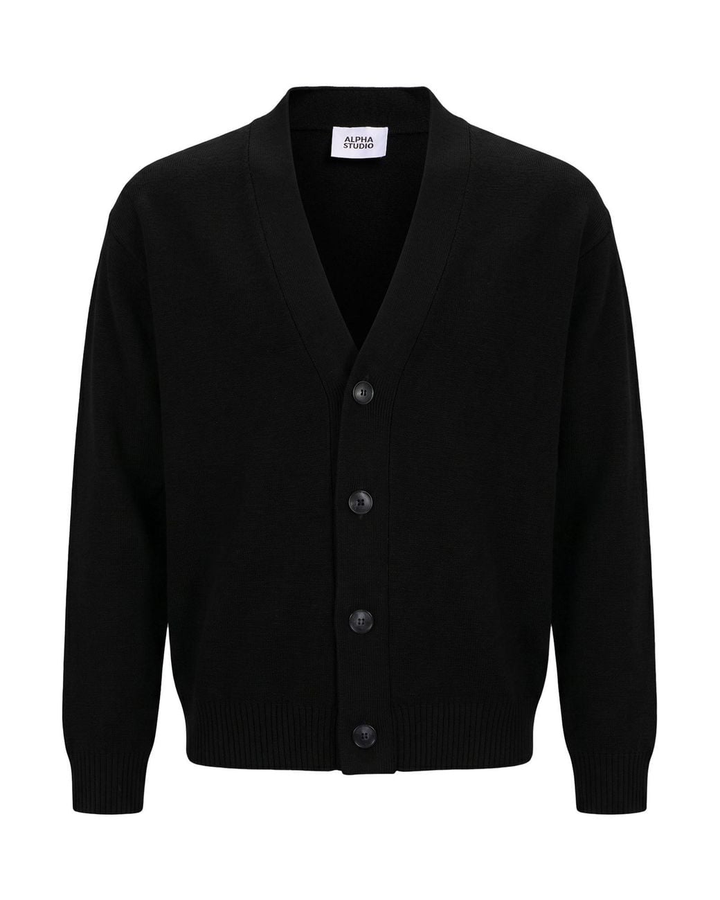 Alpha Studio Strickjacke in Black für Herren