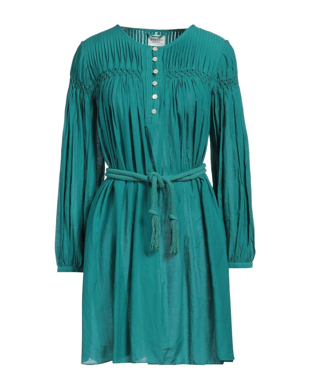 Isabel Marant Blue Mini Dress Cotton, Viscose