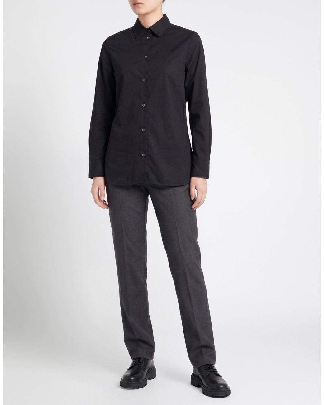 Department 5 Black Shirt Cotton, Polyamide, Elastane