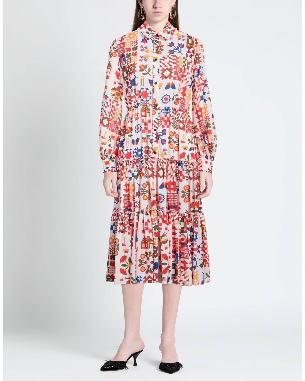 DSquared² Red Midi Dress