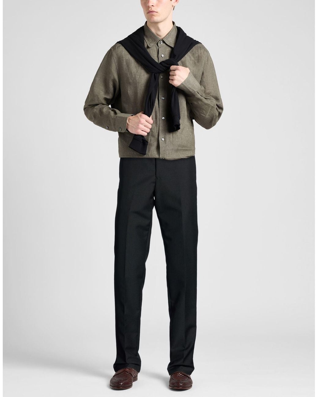 Lardini Blue Pants Wool, Mohair Wool for men