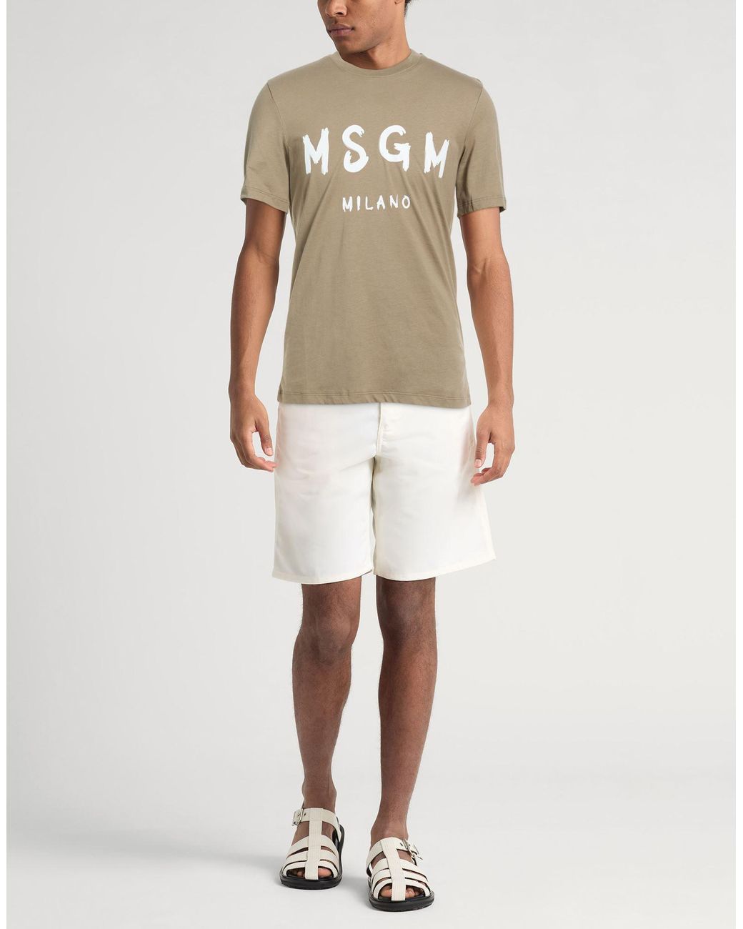 MSGM Natural T-Shirts for men