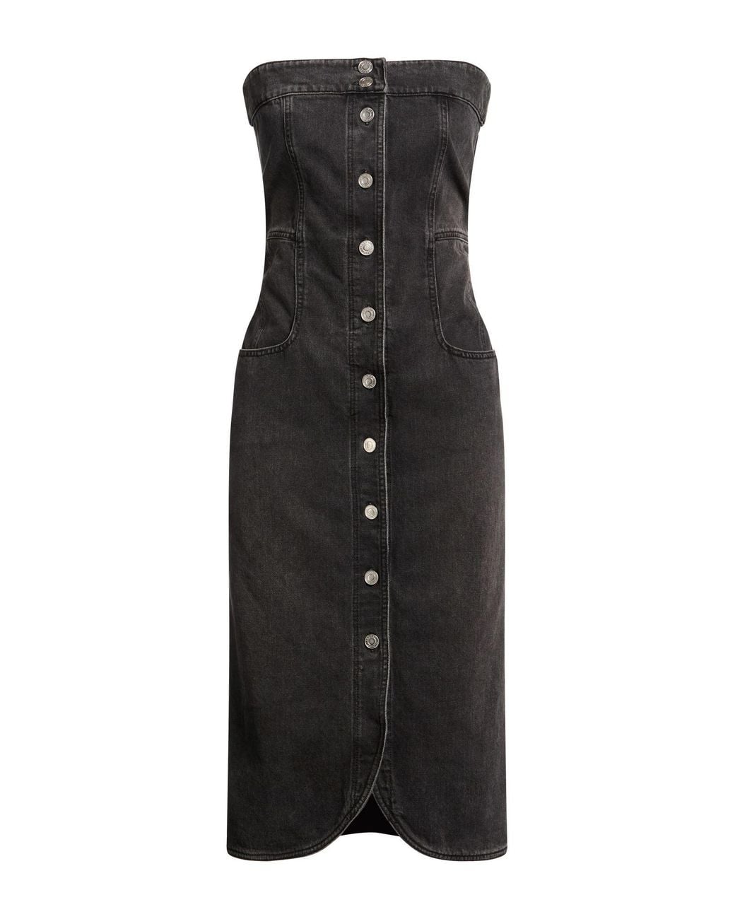 Isabel Marant Black Midi Dress Cotton