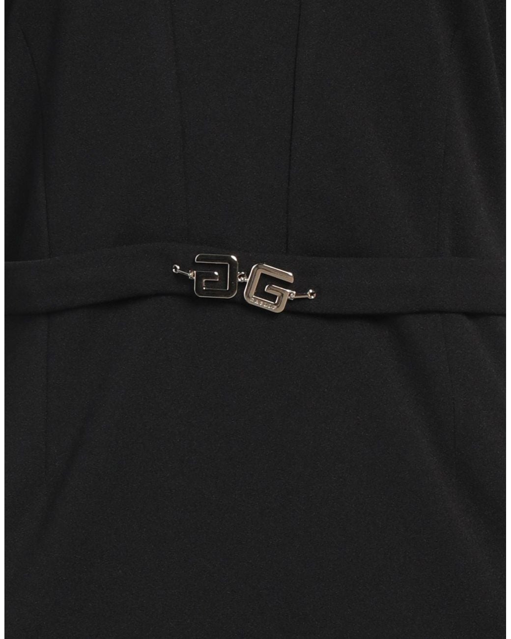 Gaelle Paris Black Mini Dress Polyester, Elastane