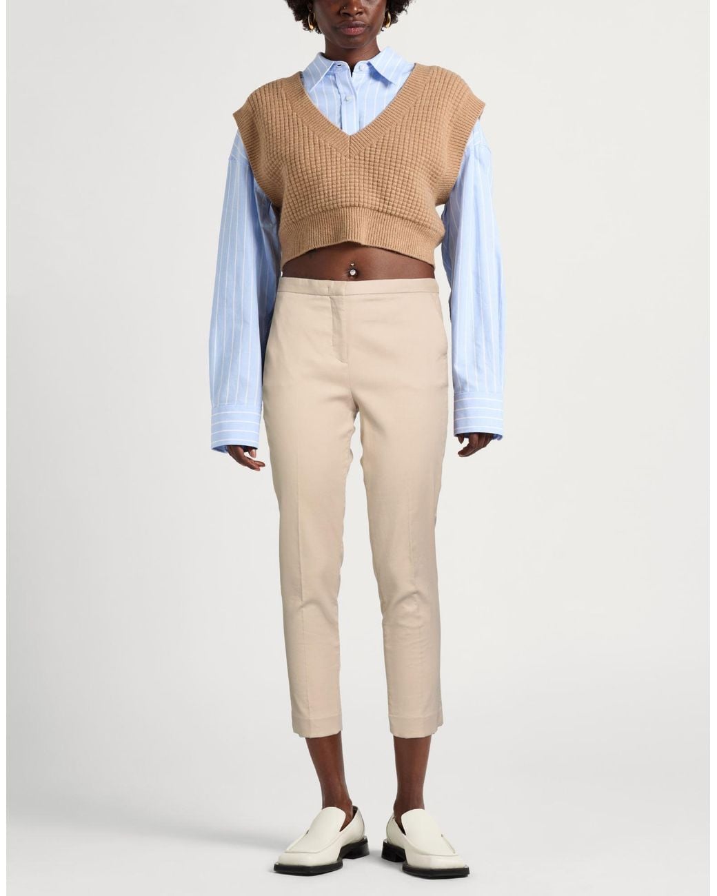 Gerard Darel Natural Pants Cotton, Elastane