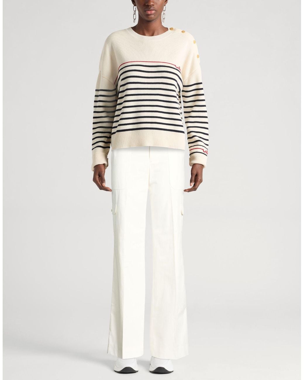 Céline White Pants Cotton