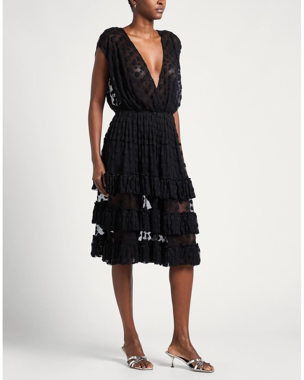 Dries Van Noten Black Midi Dress