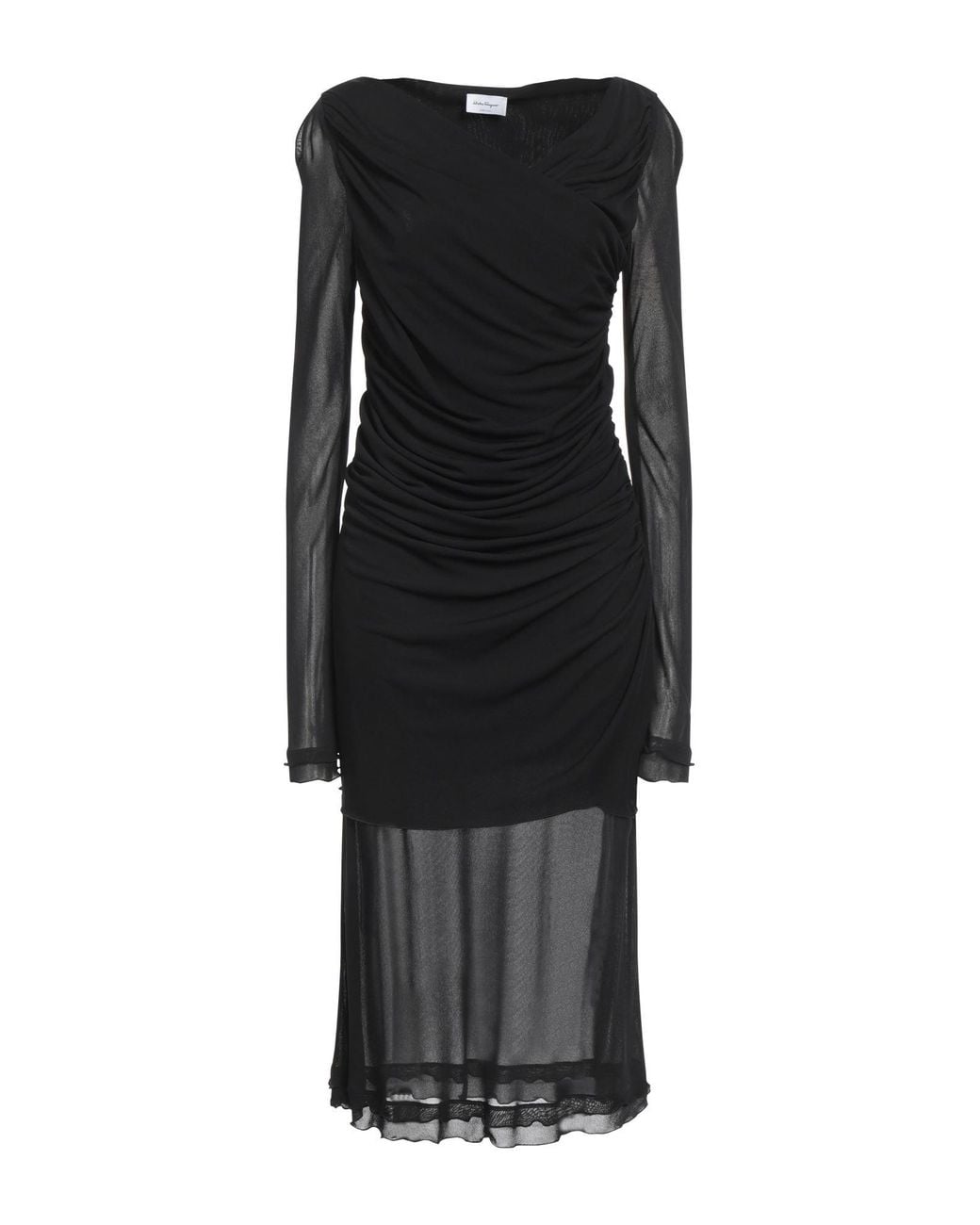 Robe midi Ferragamo en coloris Black
