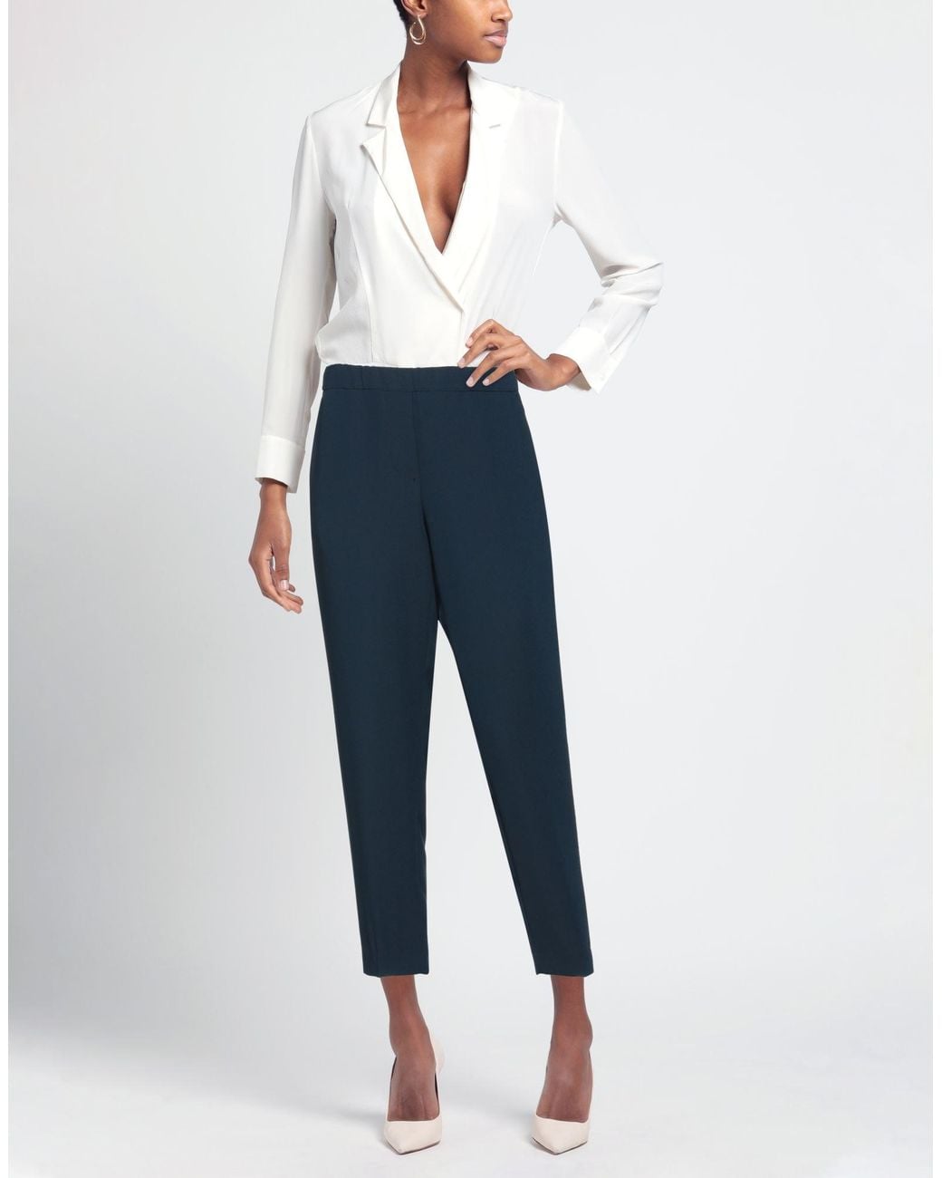 RUE DU BAC Blue Pants Polyester