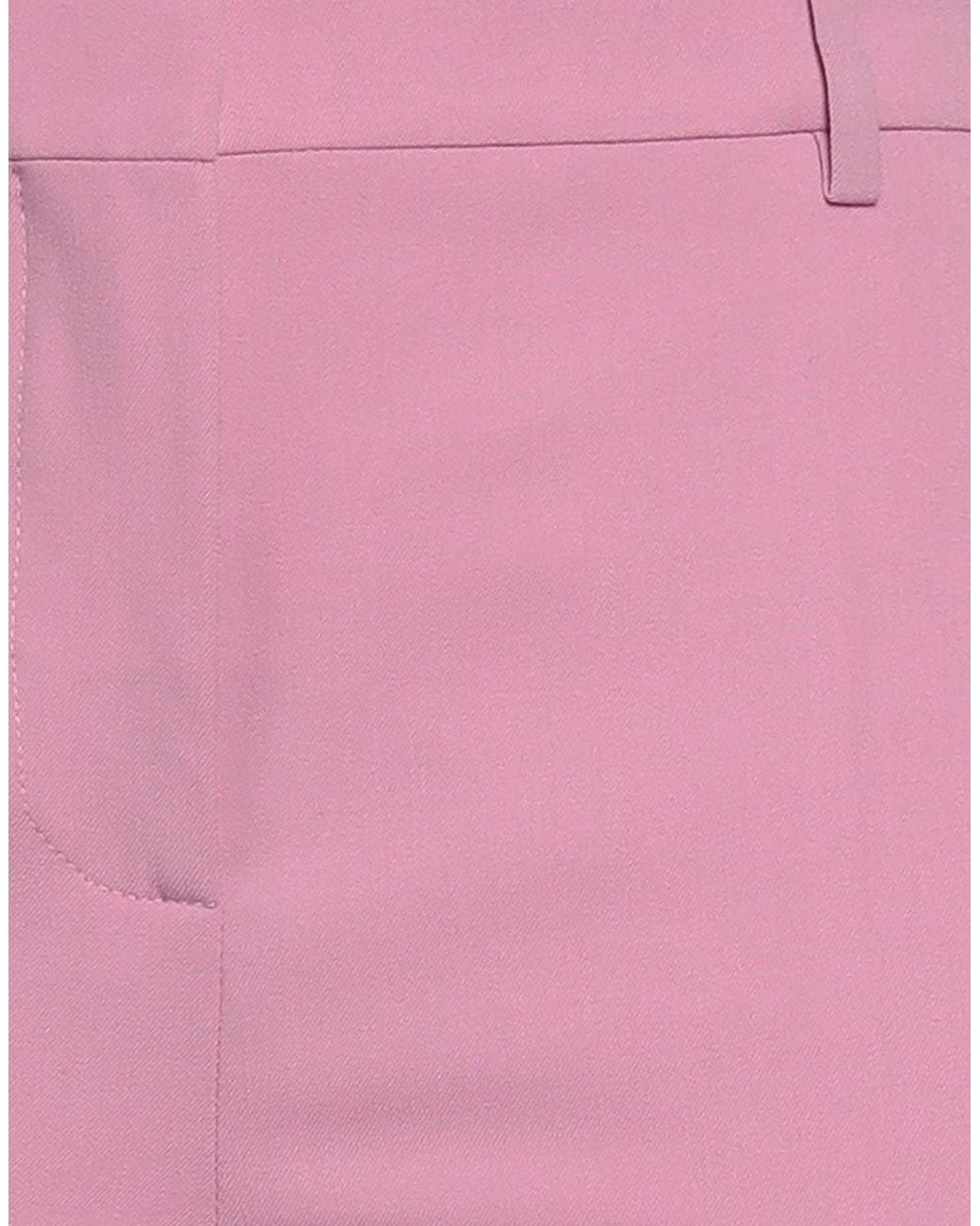 Moschino Pink Pants Polyester, Virgin Wool, Elastane