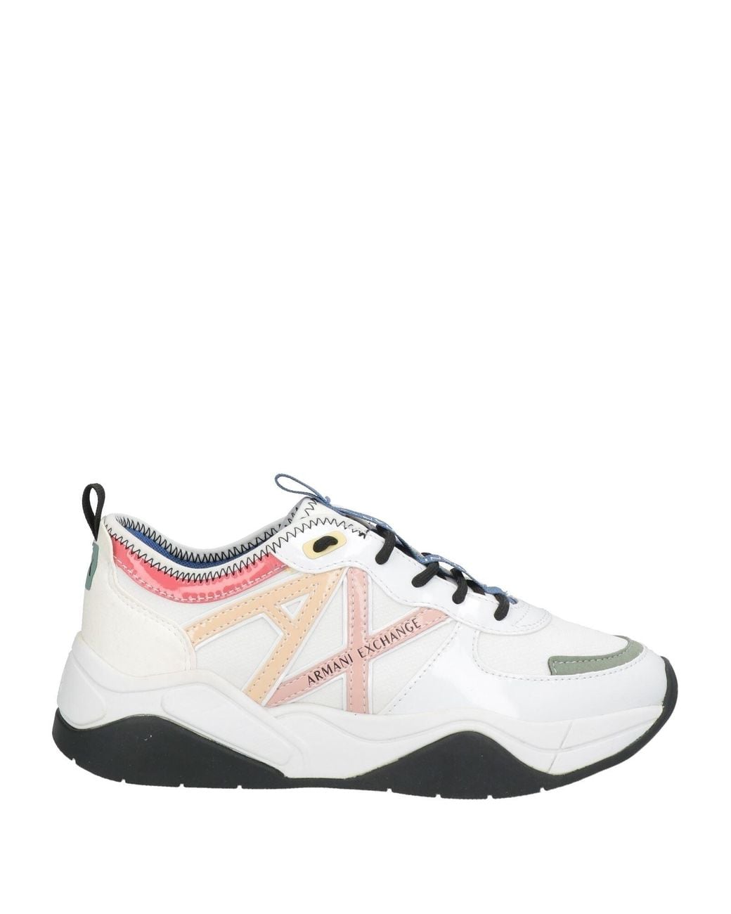 ARMANI EXCHANGE White Sneakers Polyester, Polyurethane, Polyamide, Elastane