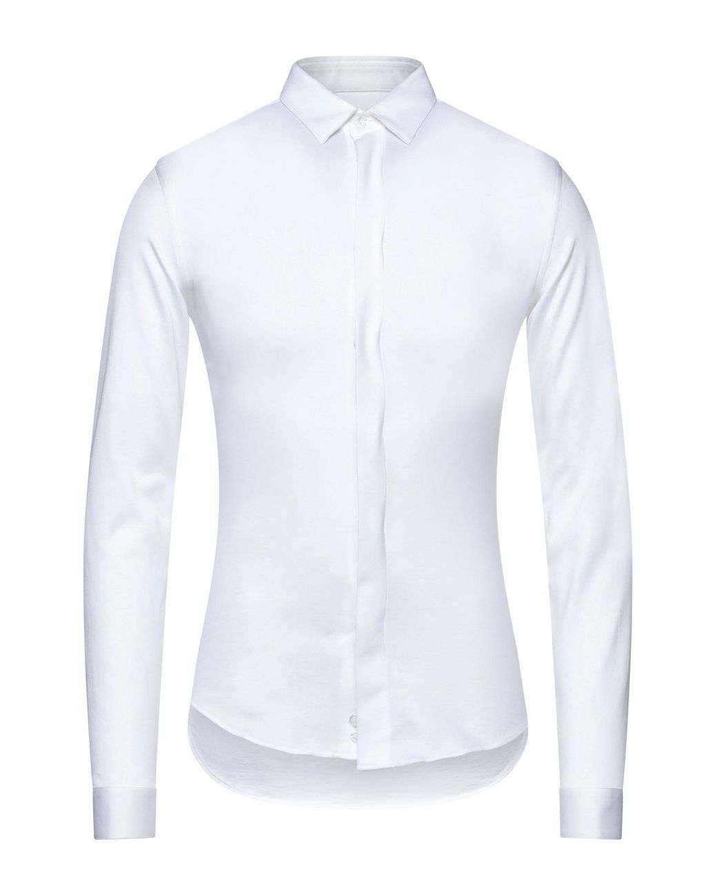 Emporio Armani Cotton Shirt In White For Men Lyst
