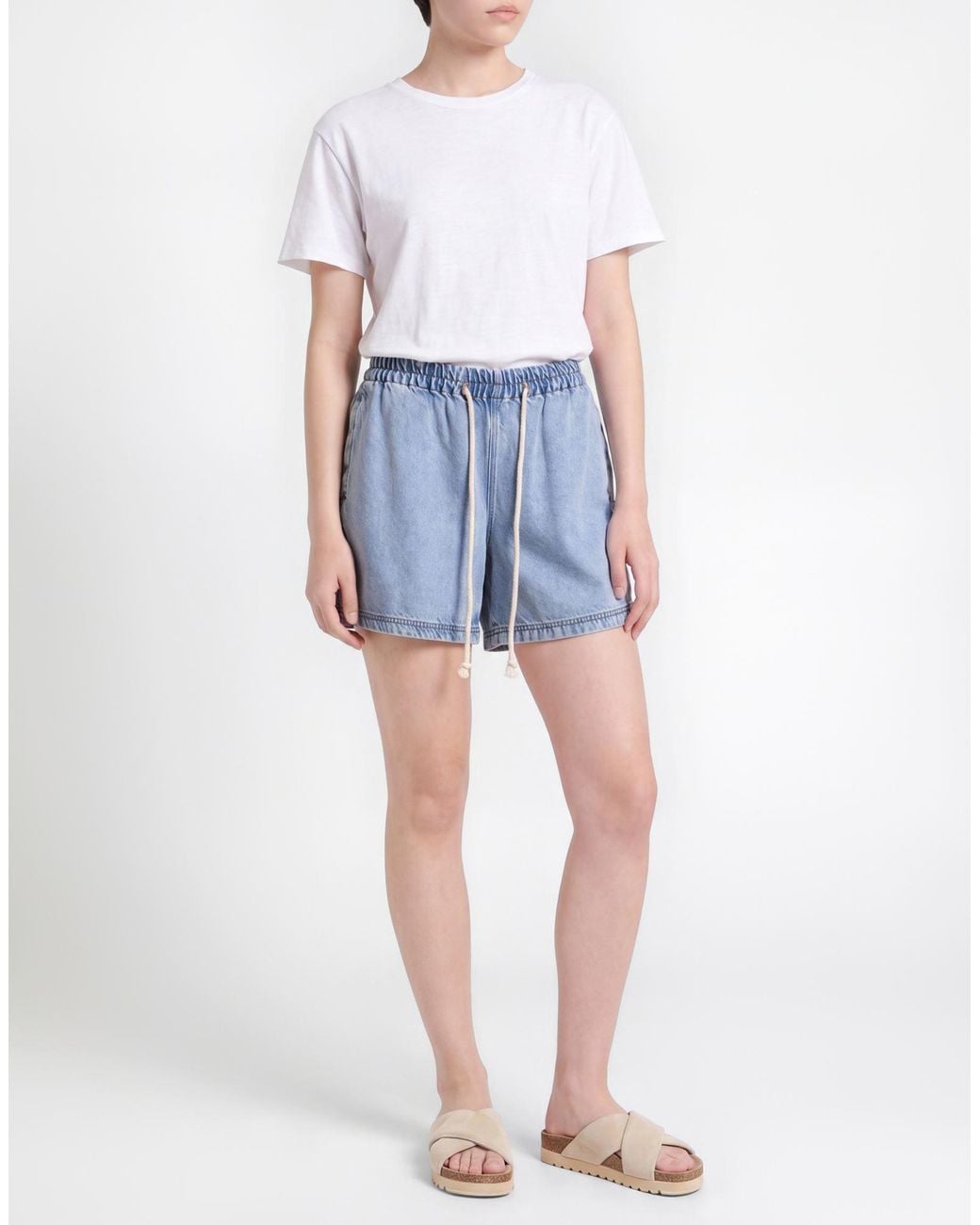 Xirena Blue Denim Shorts Lyocell