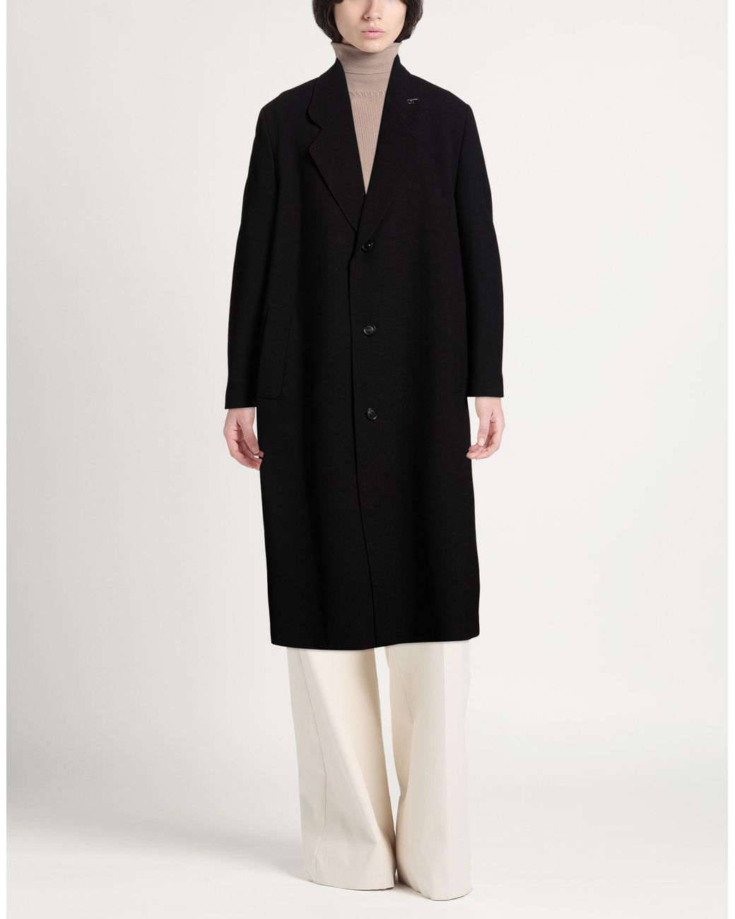 Low Classic Black Overcoats & Trench Coats