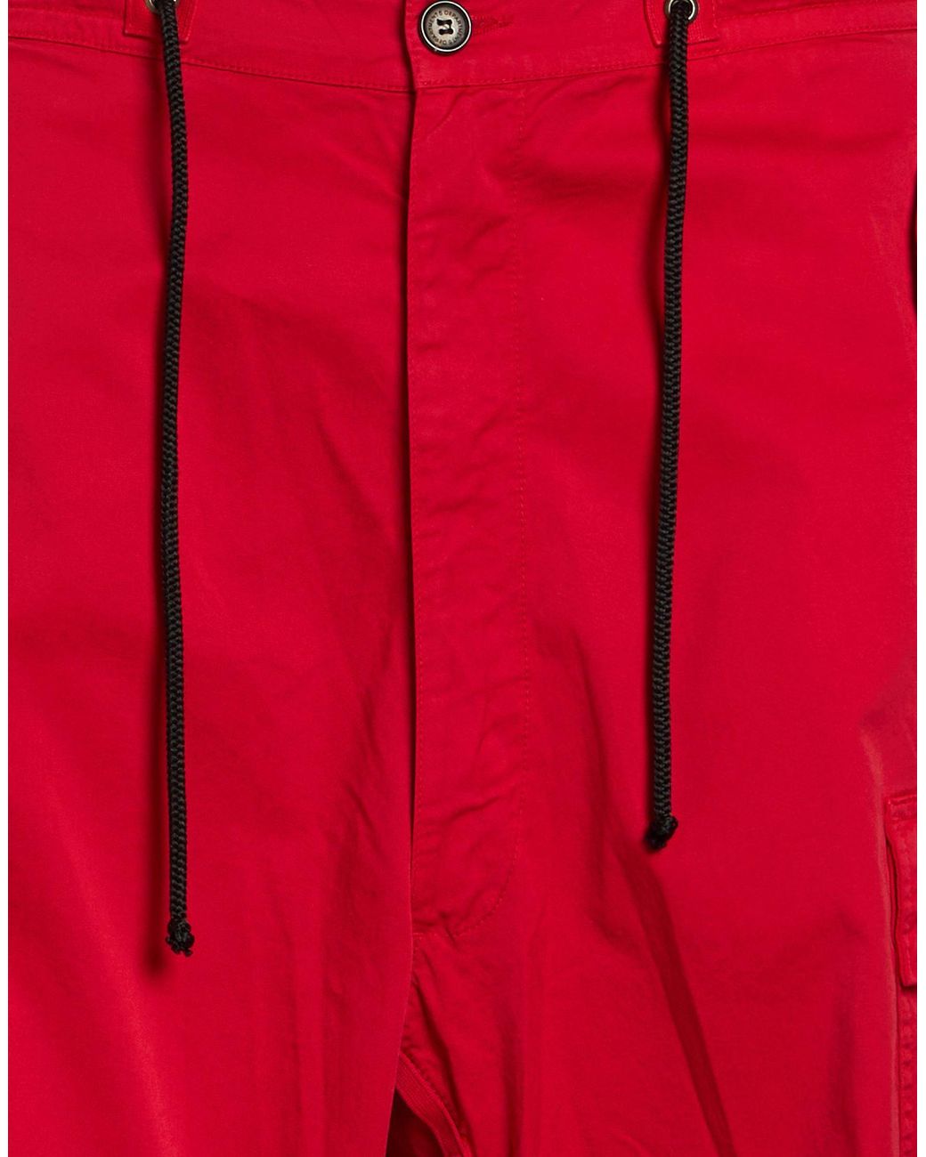 Department 5 Red Pants Cotton, Elastane for men