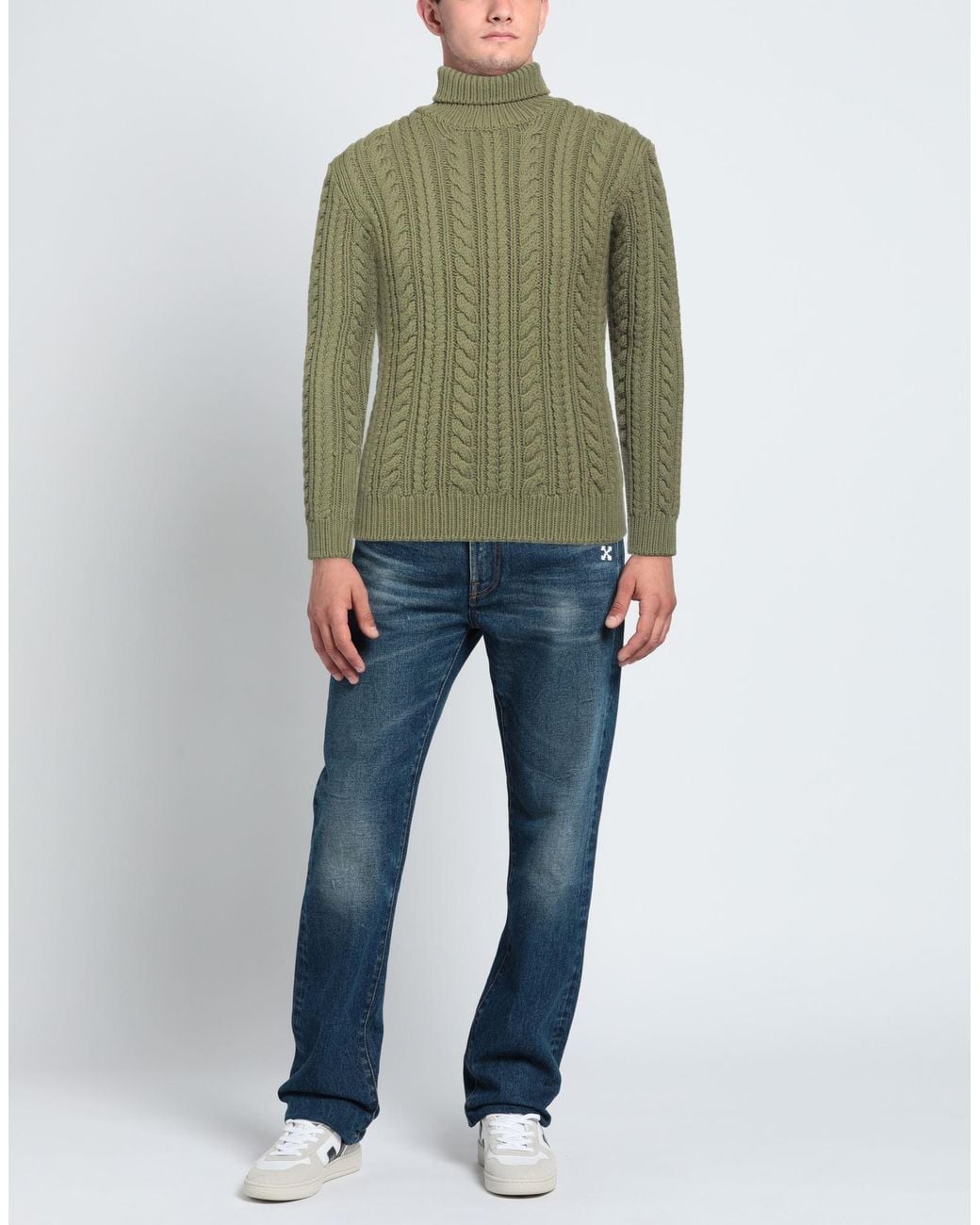 FILIPPO DE LAURENTIIS Green Turtleneck for men
