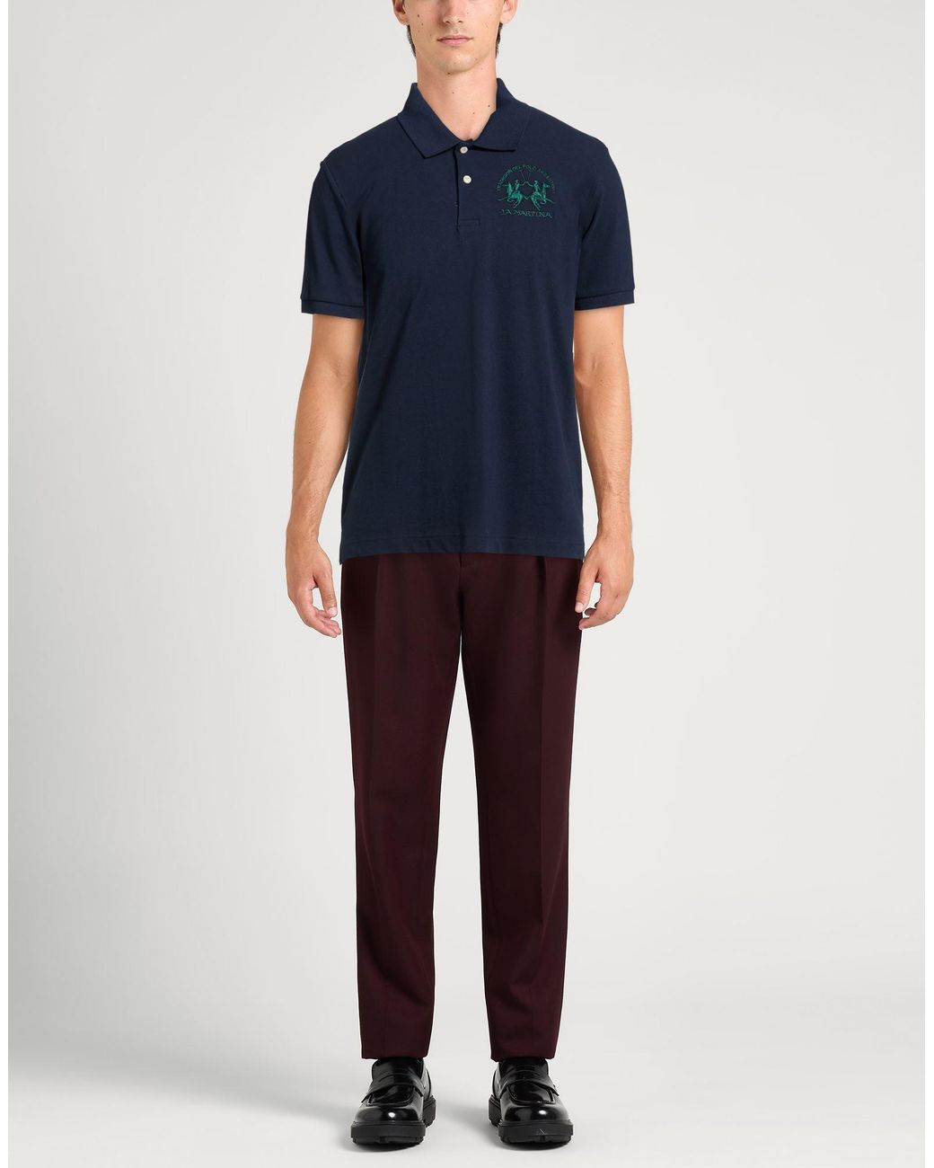 La Martina Blue Polo Shirt for men