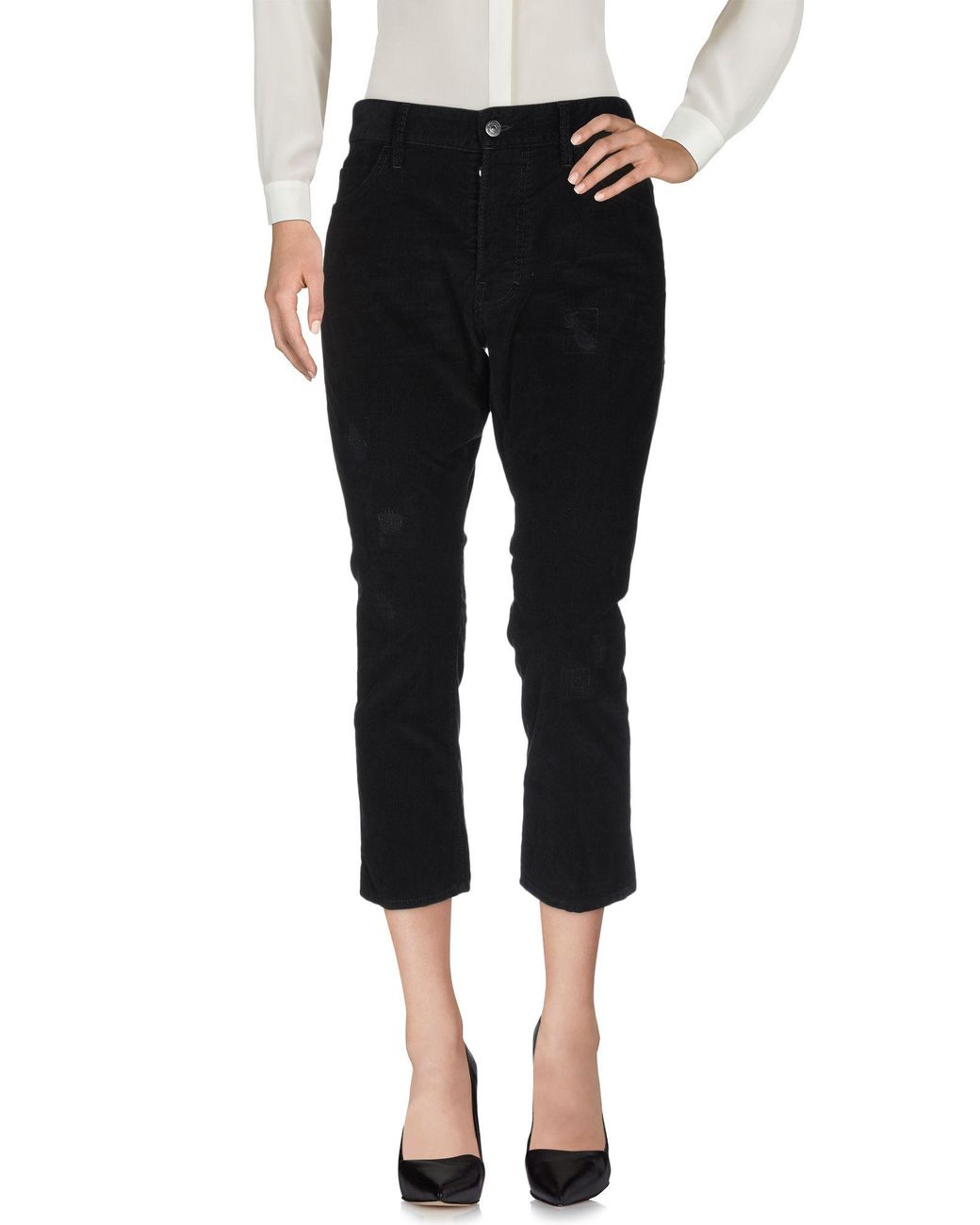 DSquared² Black Cropped Trousers
