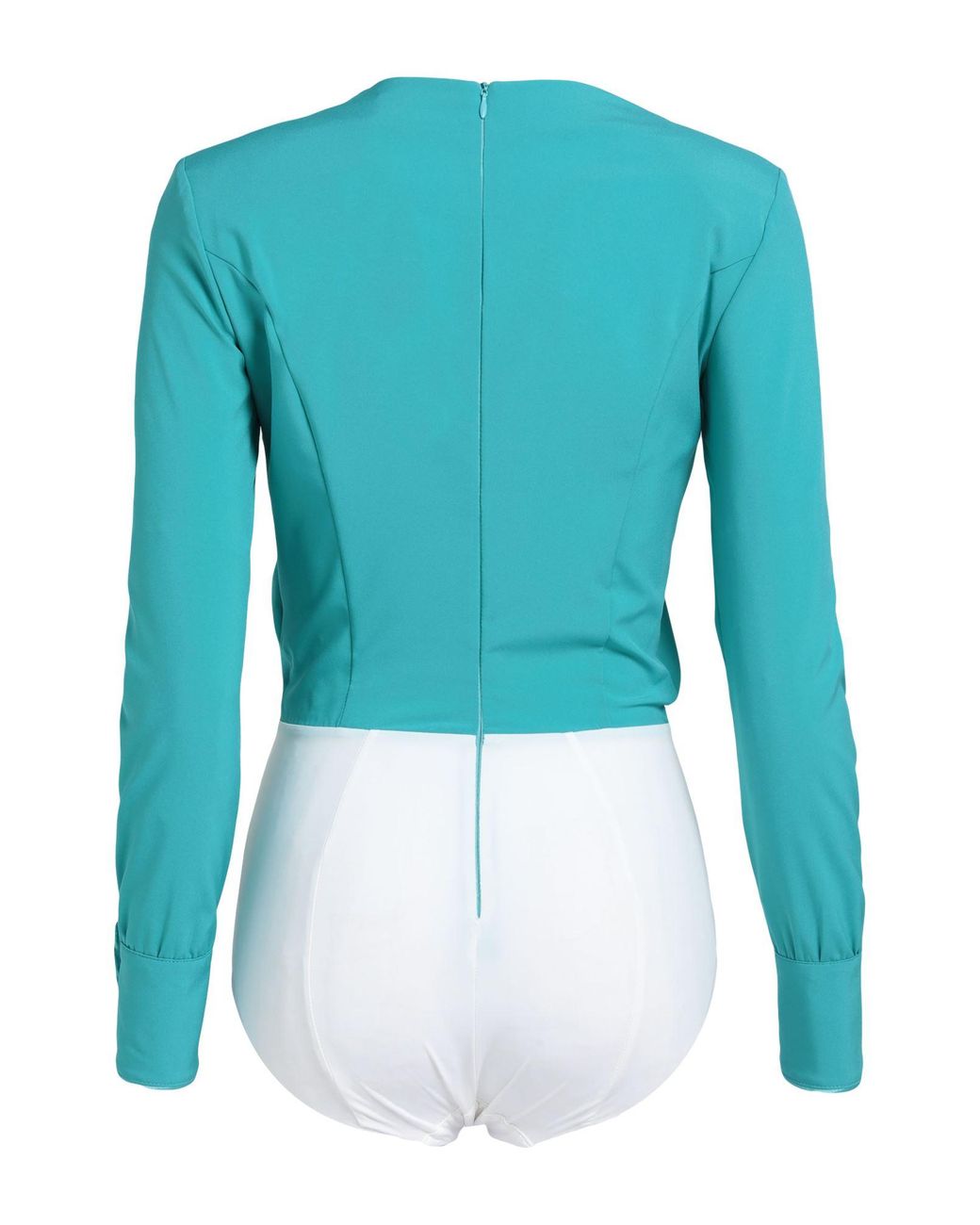 Elisabetta Franchi Blue Bodysuit Polyester, Elastane
