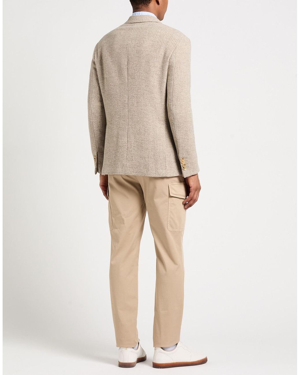 Etro Natural Blazer Wool, Cashmere for men