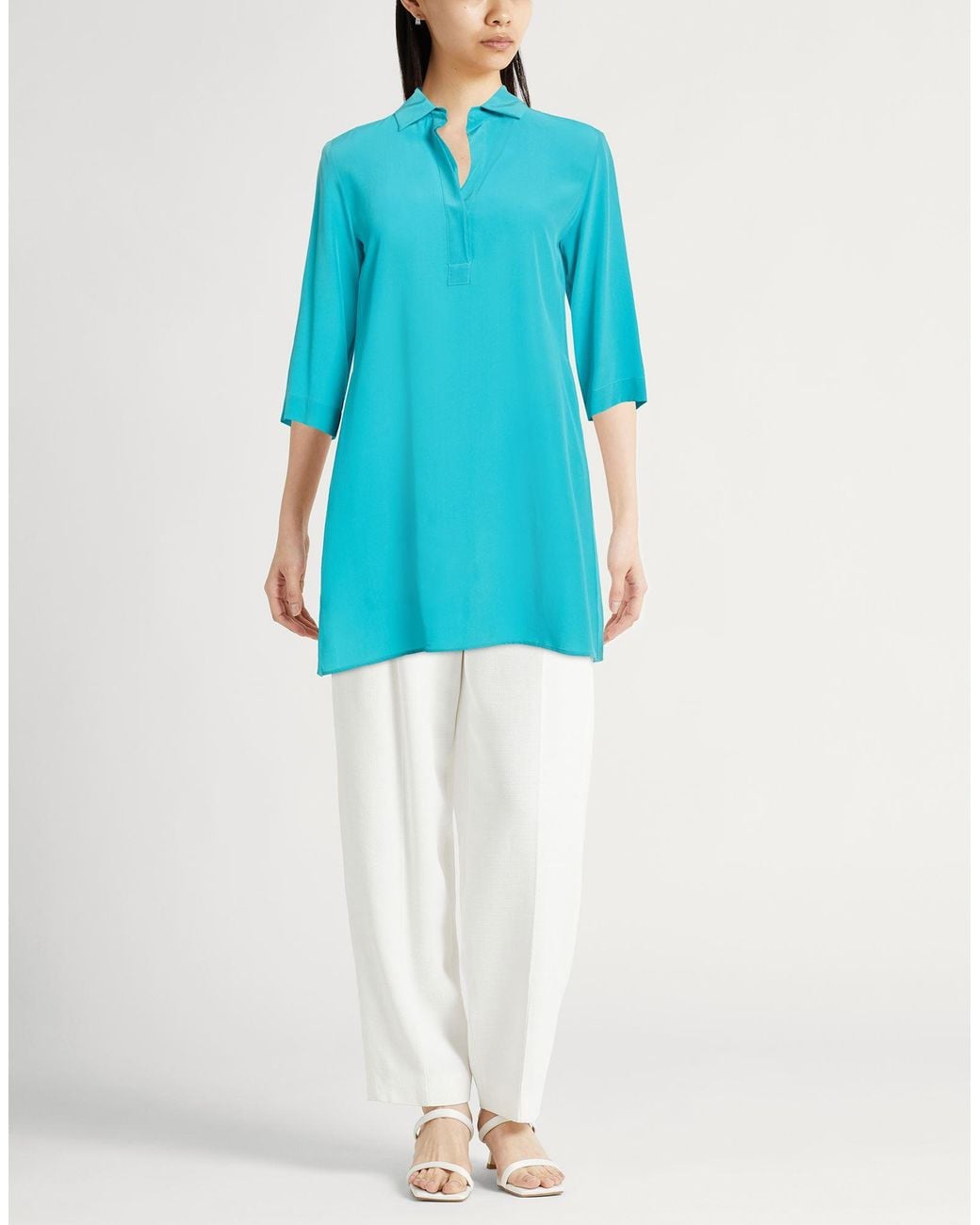 ROSSO35 Blue Top Silk