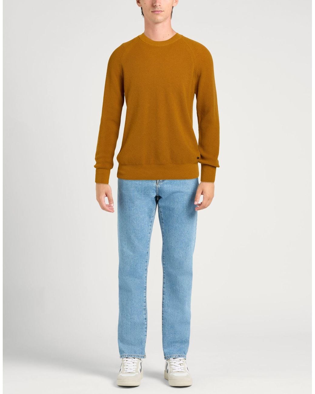 Brooksfield Brown Sweater Wool for men