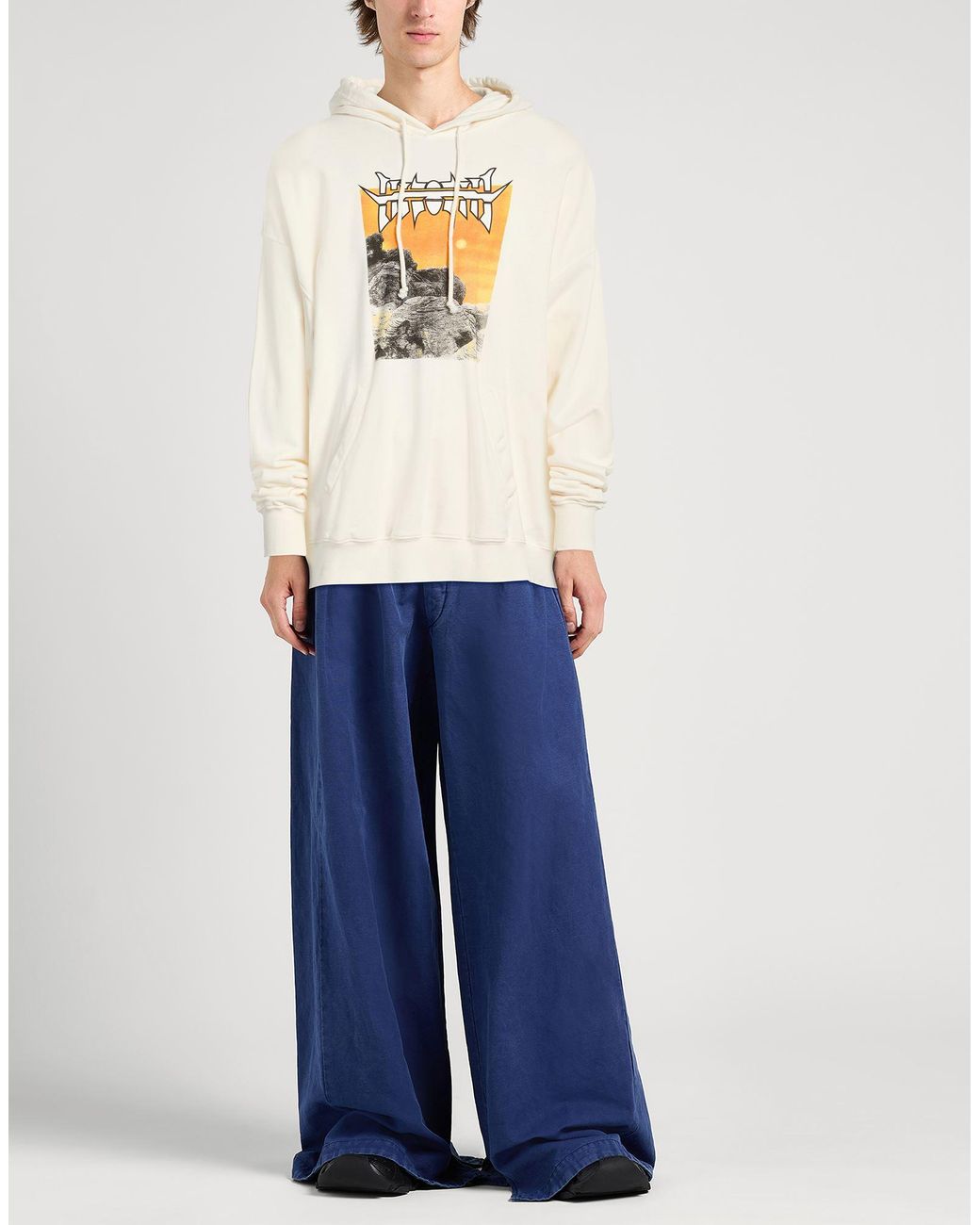 DIESEL White Sweatshirt Cotton for men