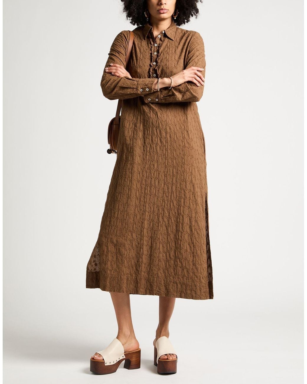 Massimo Alba Brown Maxi Dress