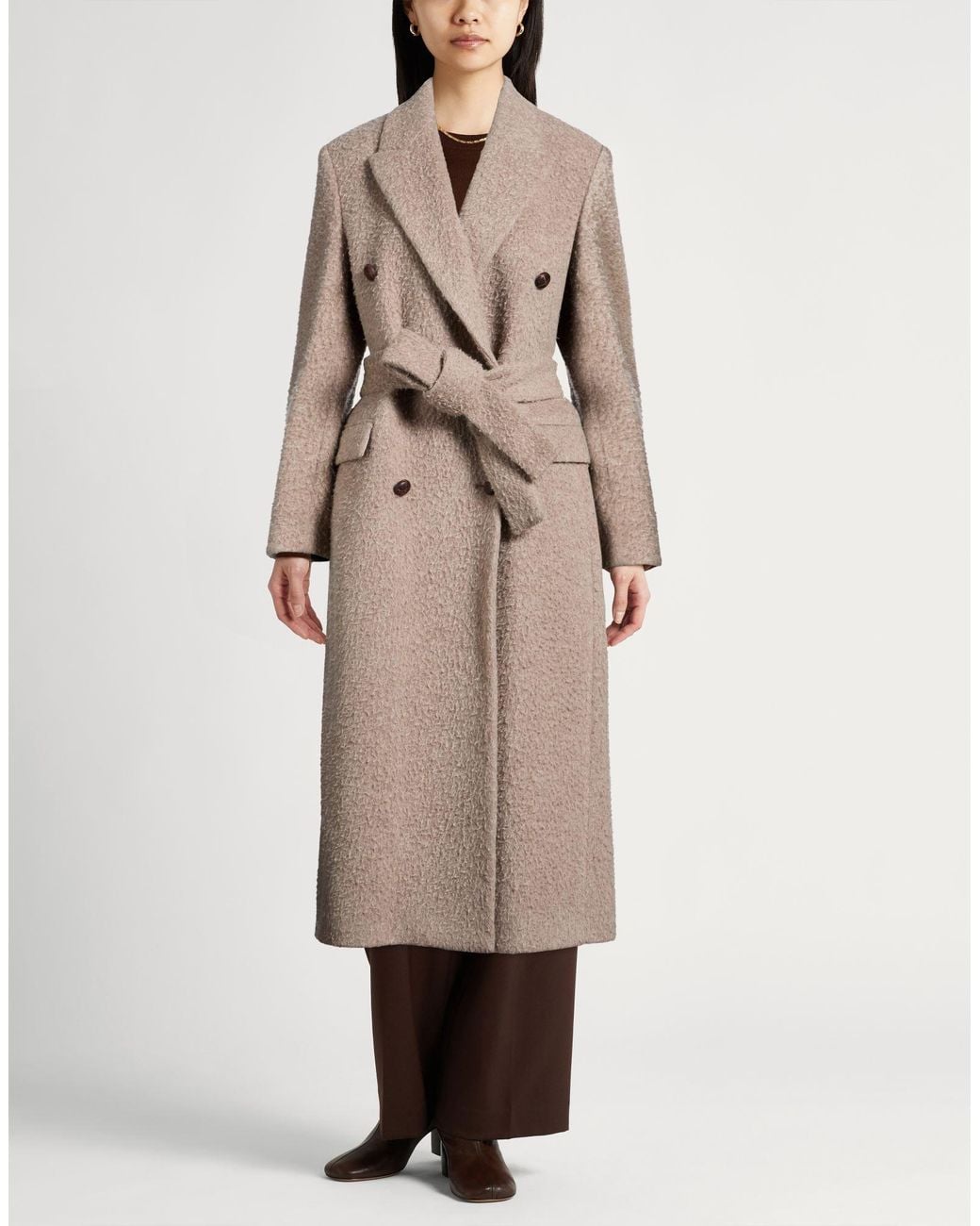 Golden Goose Deluxe Brand Natural Light Coat Virgin Wool, Mohair Wool, Polyamide