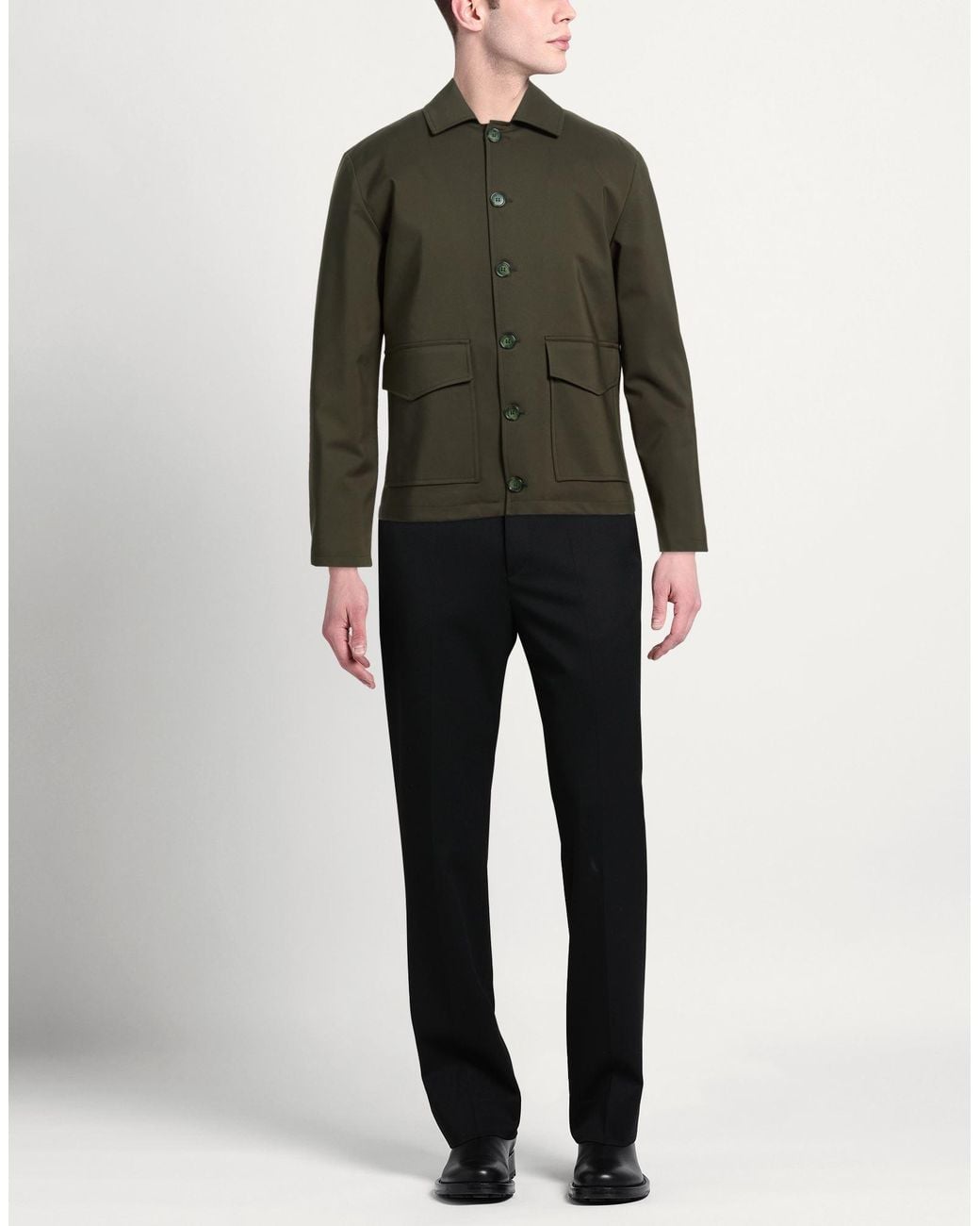 Exte Green Military Jacket Cotton, Nylon, Elastane for men
