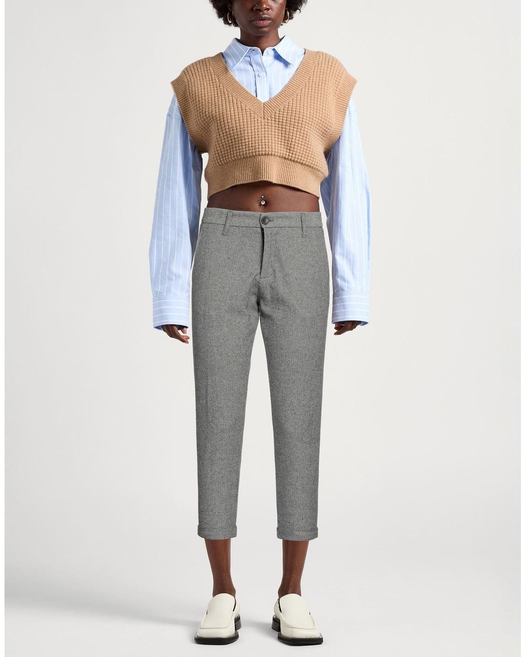 Imperial Gray Pants Cotton, Polyester, Elastane