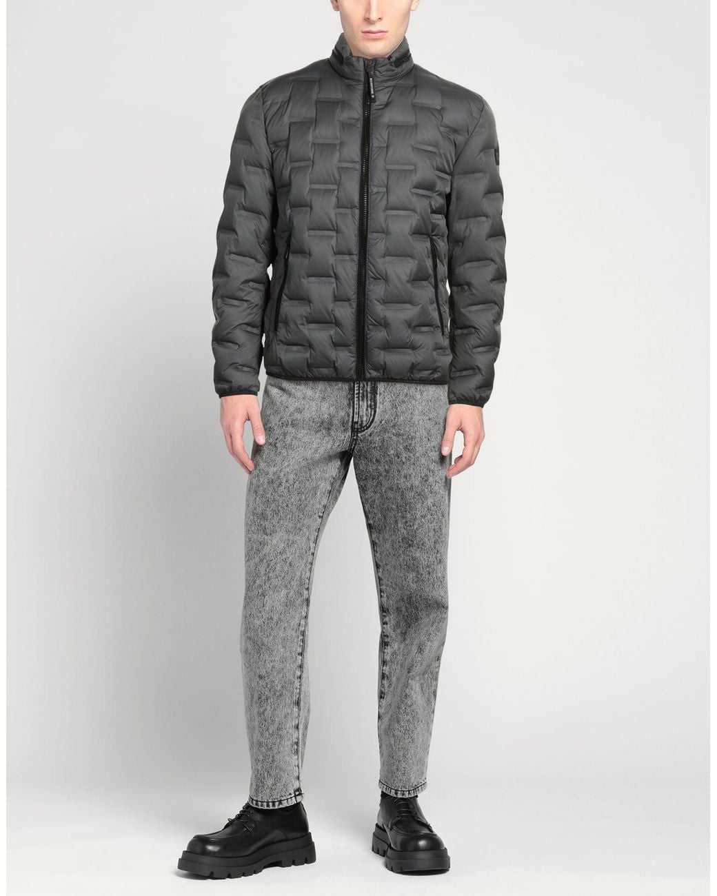 Milestone Gray Puffer Polyester, Polyamide for men